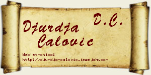 Đurđa Ćalović vizit kartica